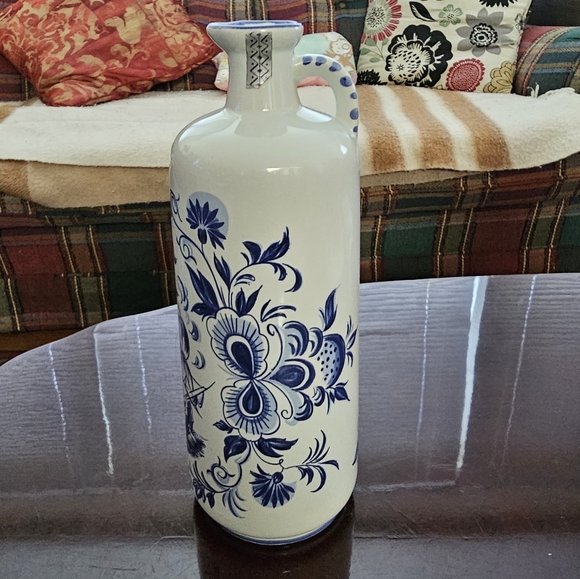 Ulmer Keramik Blue Ceramic Jug / Pitcher | Handpainted | Made in Germany | 0,71 - Picture 4 of 7